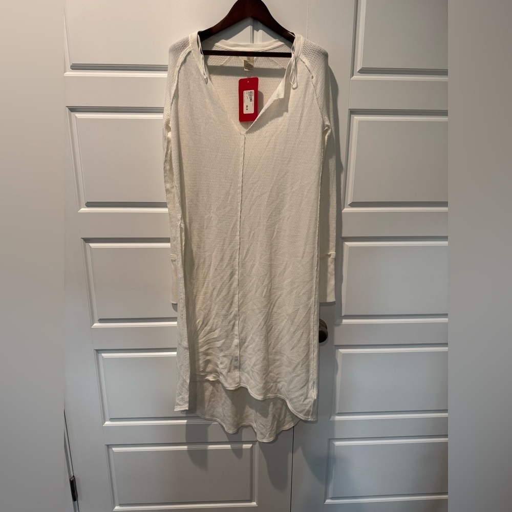 NWT We the Free Super Sonic Thermal Tunic Ivory Womens Size Small